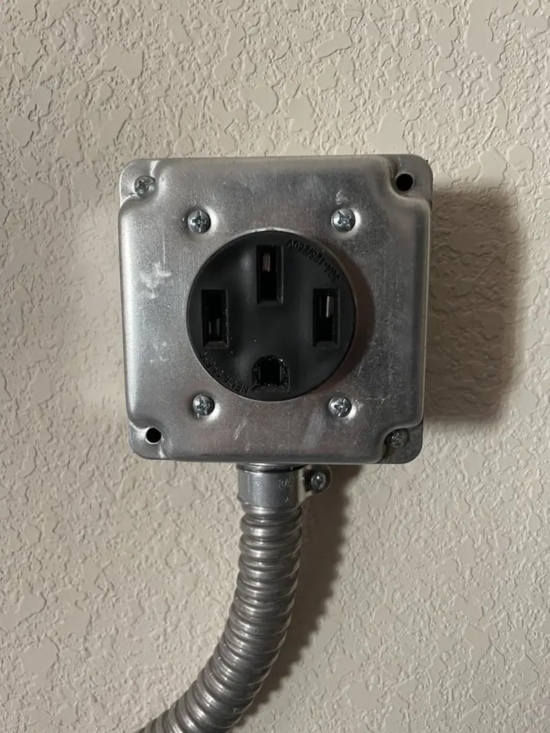 NEMA 14-50 outlet installed for Smart Home Electrical in Hot Springs Village